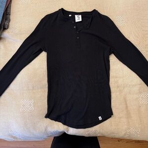 Les Girls Les Boys black long sleeved rib t shirt